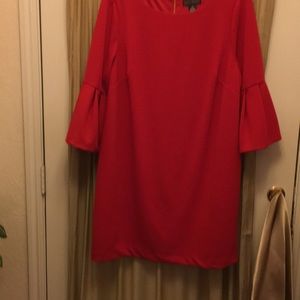 Jessica Howard red bell sleeve dress